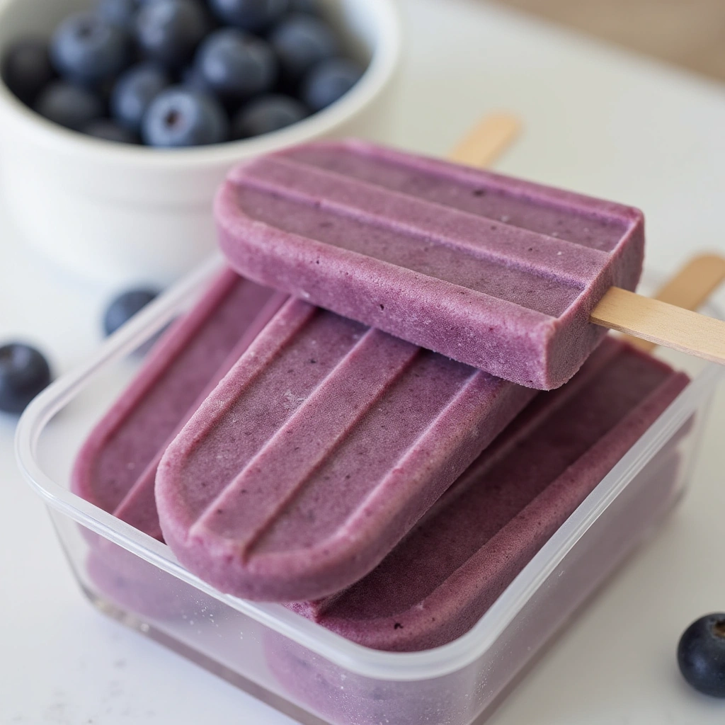 1. Blueberry Yogurt Pops