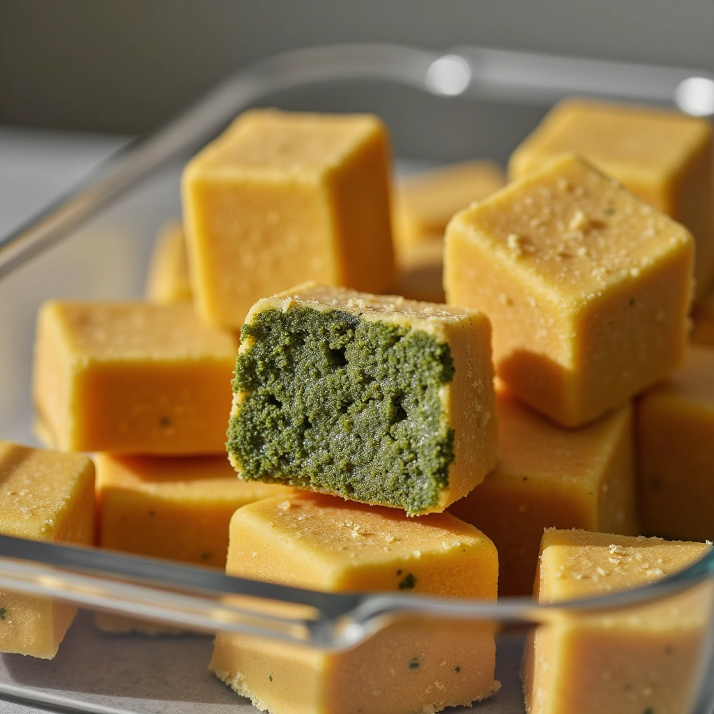 7. Spinach and Cheese Training Cubes