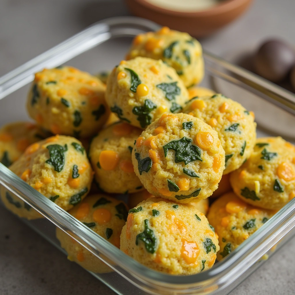 21. Spinach and Cheese Doggie Omelette Bites