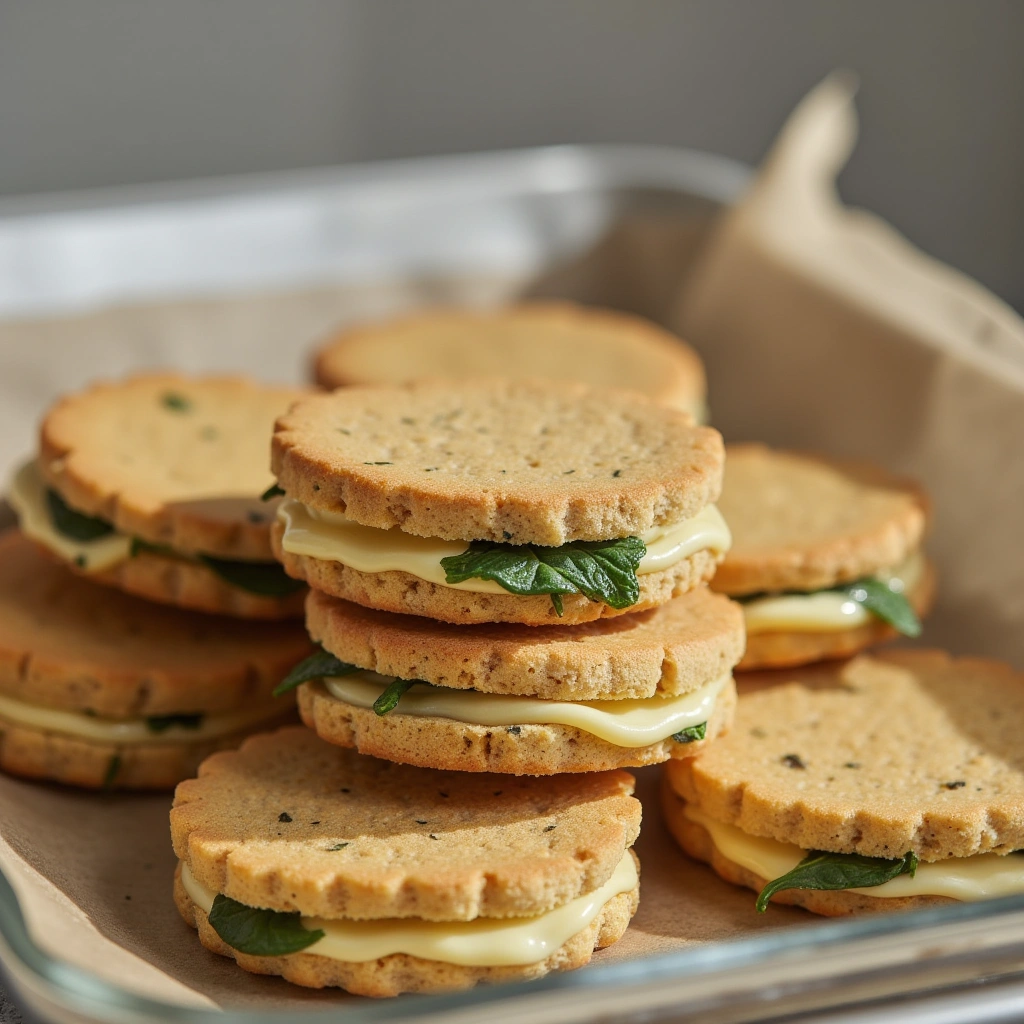 33. Spinach and Cheese Doggie Biscuit Sandwiches