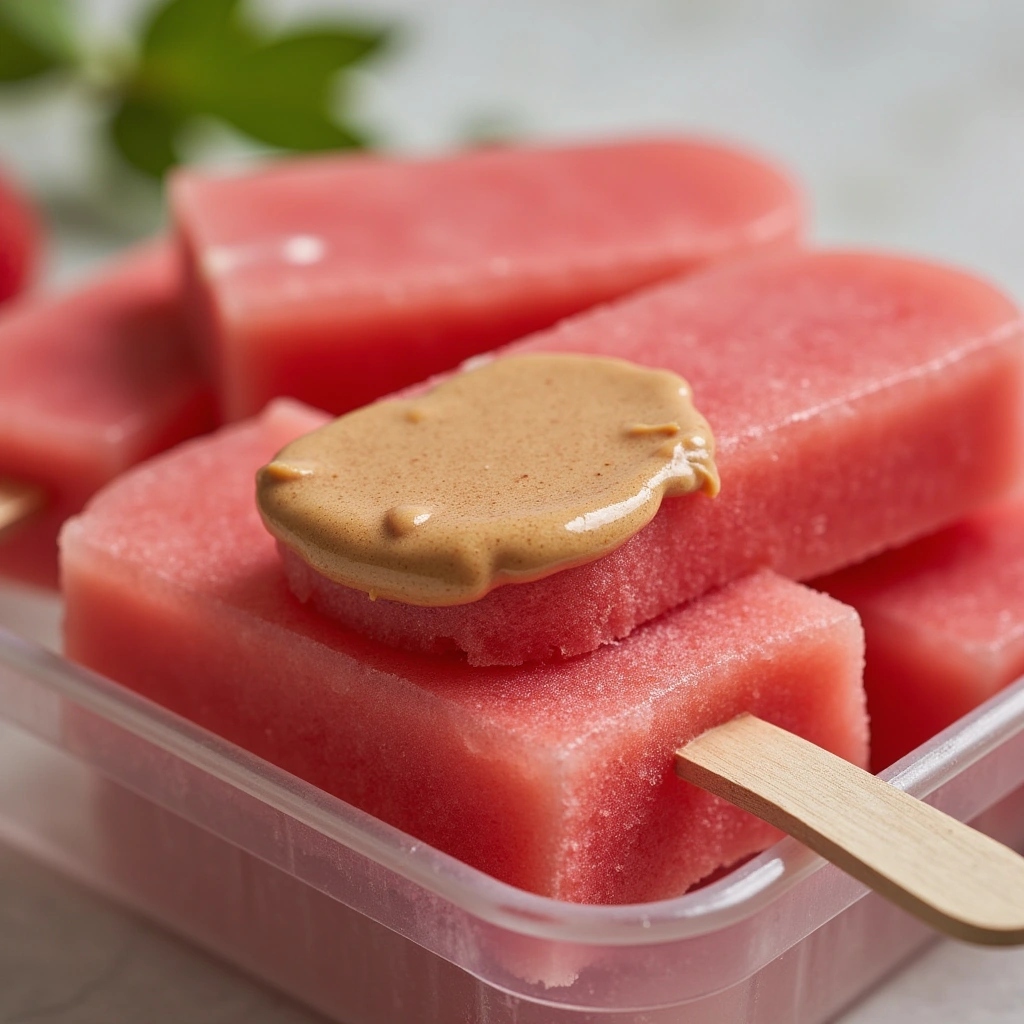 2. Peanut Butter & Watermelon Pupsicle