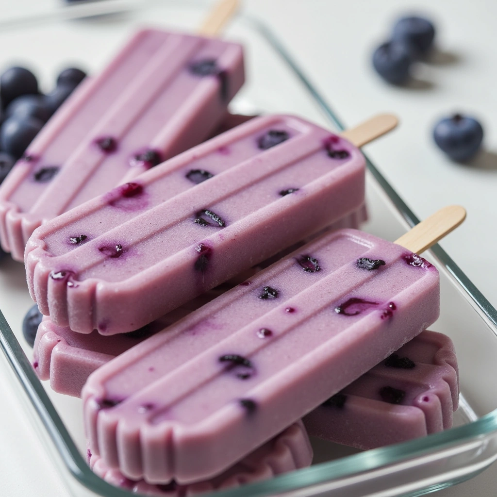 3. Yogurt and Blueberry Frozen Pops