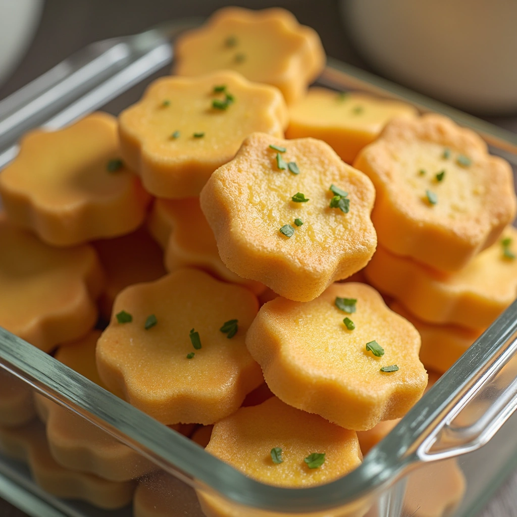 4. Cheesy Herb Air Fryer Dog Treats