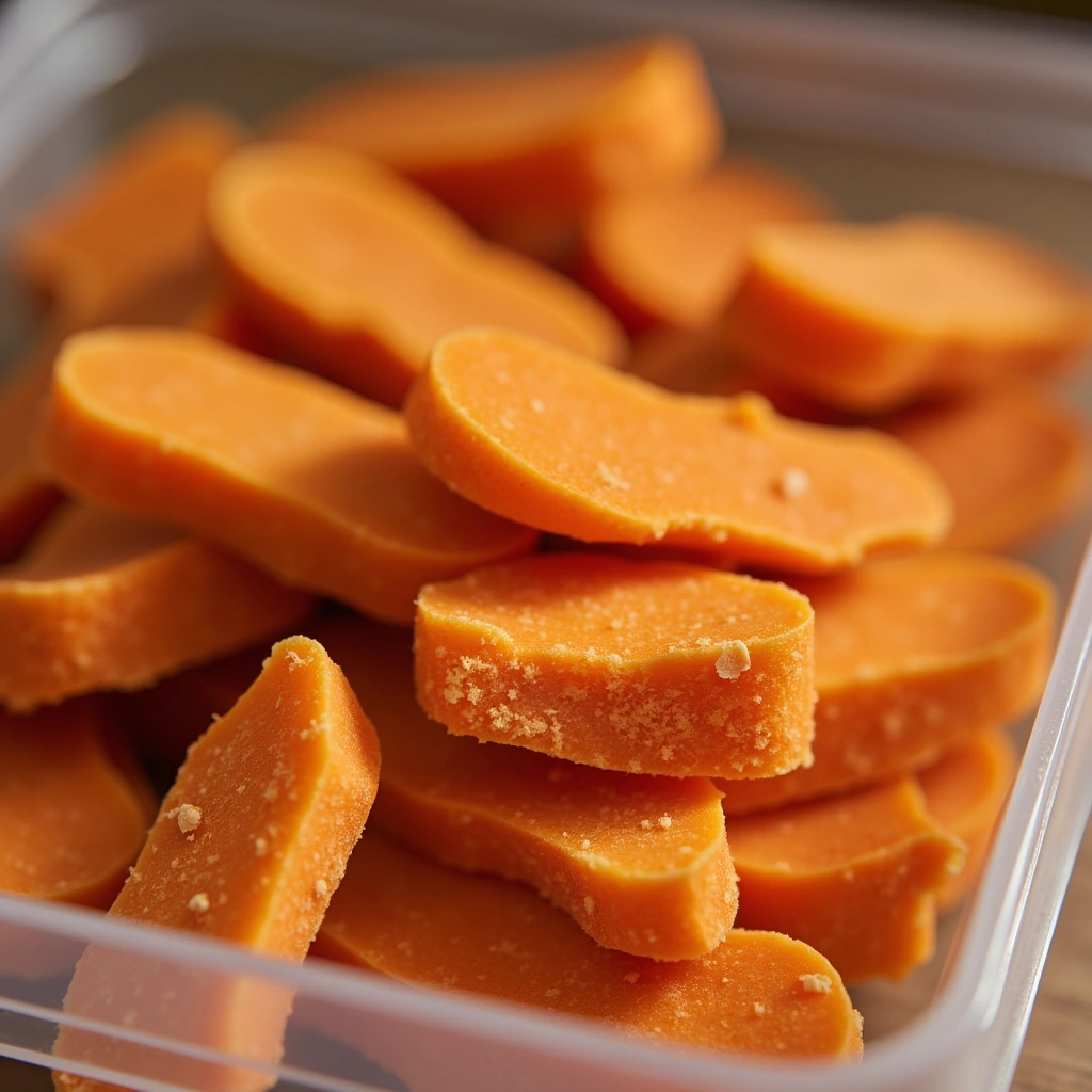 3. Dehydrated Sweet Potato Chews: Natural and Crunchy