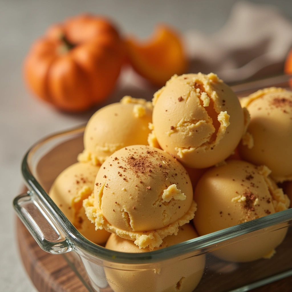 2. Pumpkin and Cinnamon Ice Cream Bites