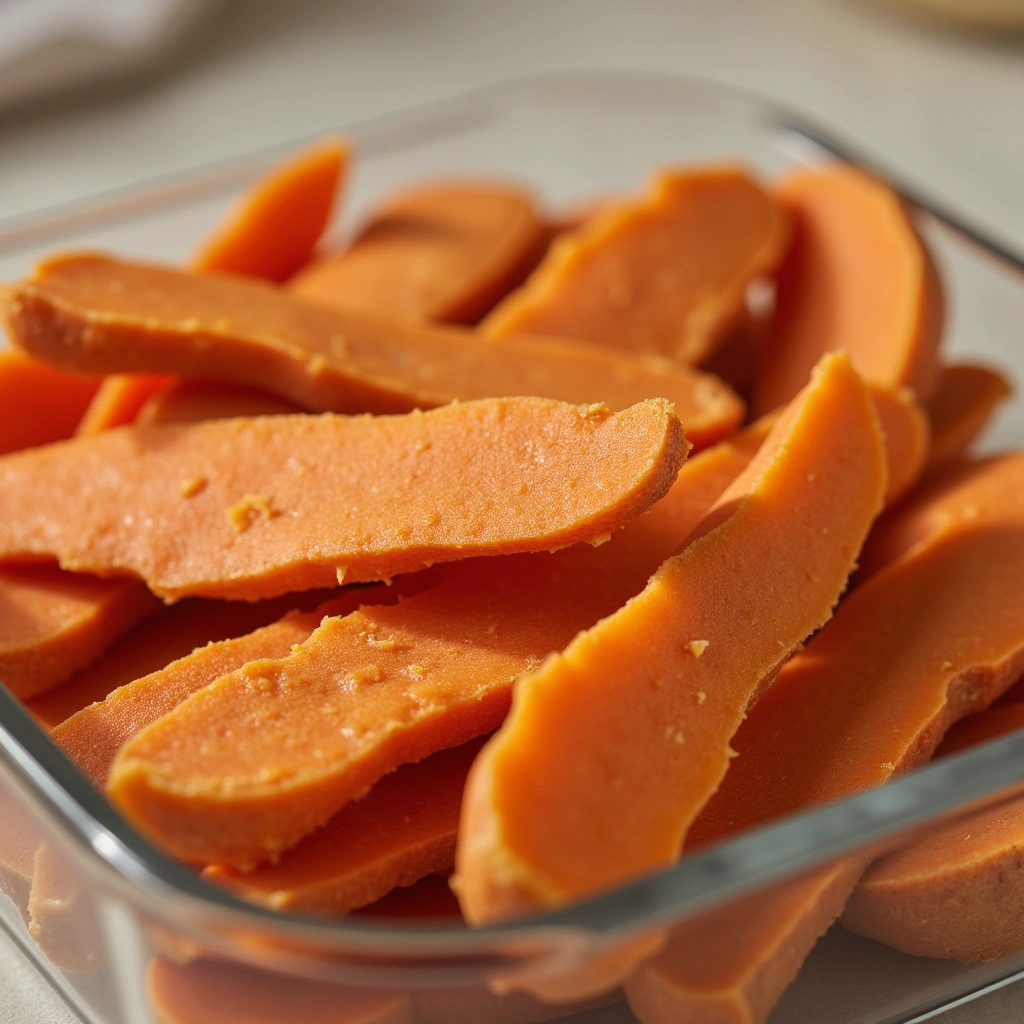 3. Sweet Potato and Chicken Jerky Strips